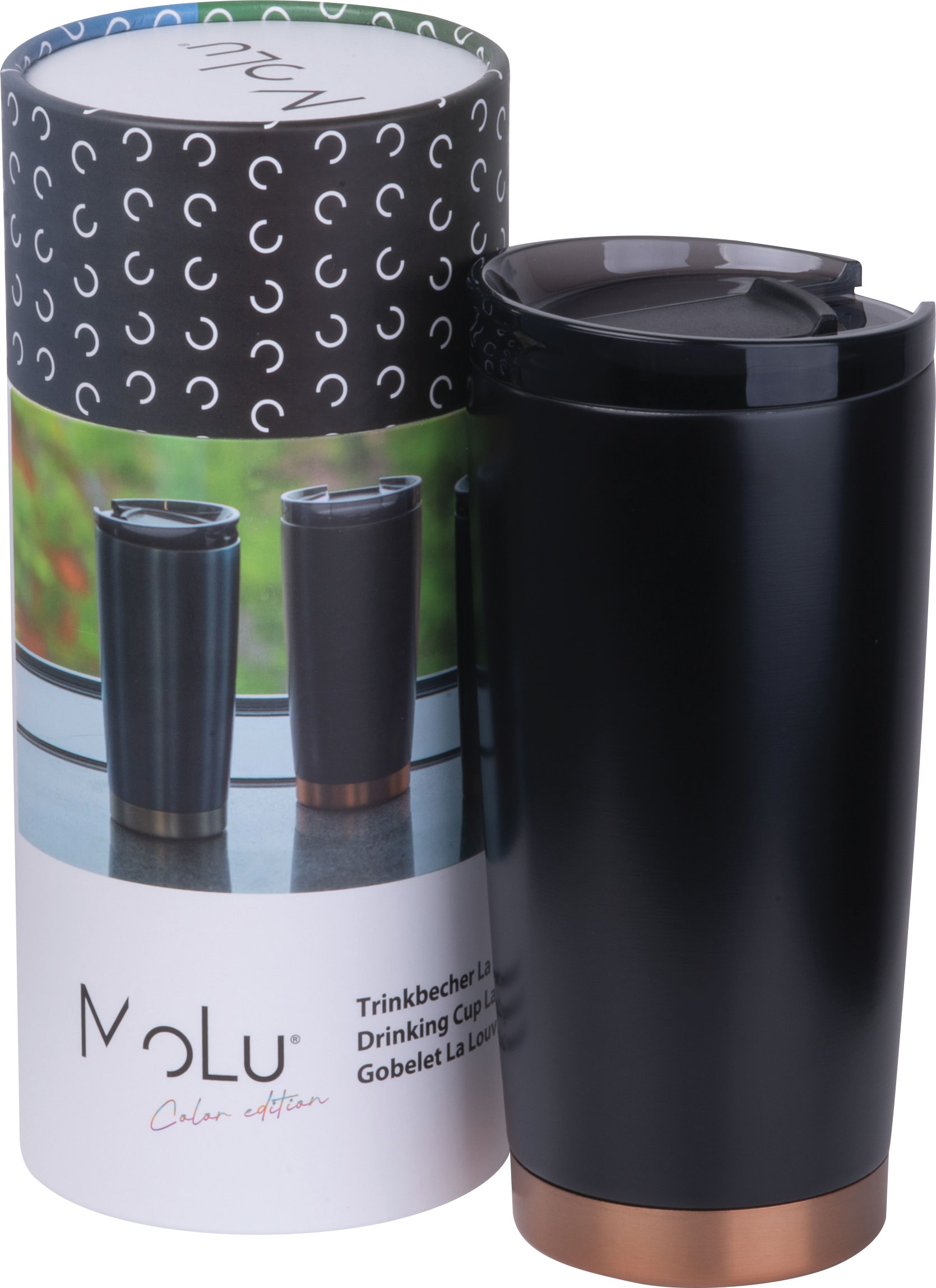 Kubek termiczny LA LOUVIERE MoLu 540 ml P152929G czarny