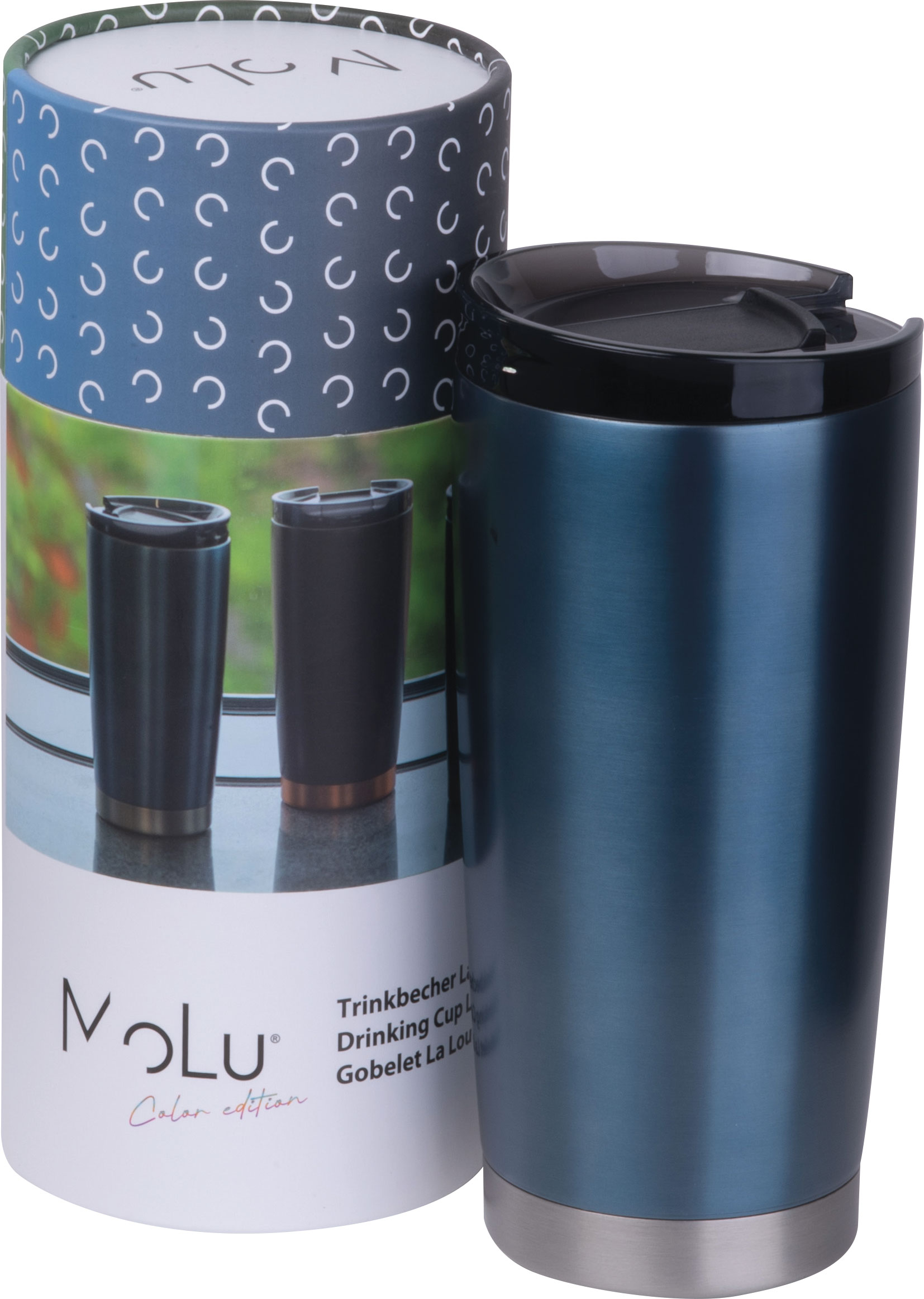 Kubek termiczny LA LOUVIERE MoLu 540 ml P152929G granatowy