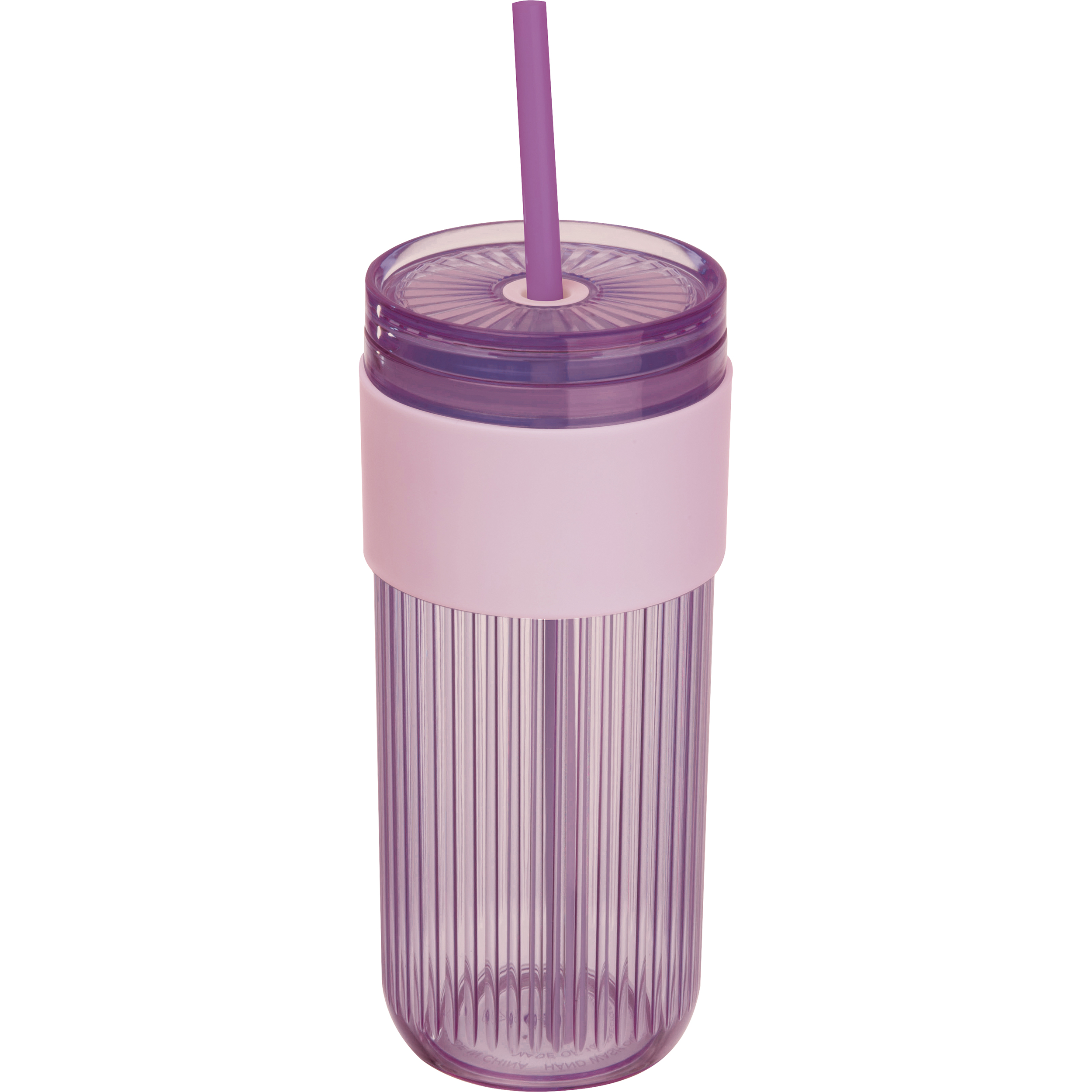 Kubek ze słomką 660 ml SOLEDAD P150892K fioletowy