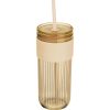 Kubek ze słomką 660 ml SOLEDAD P150892K beżowy