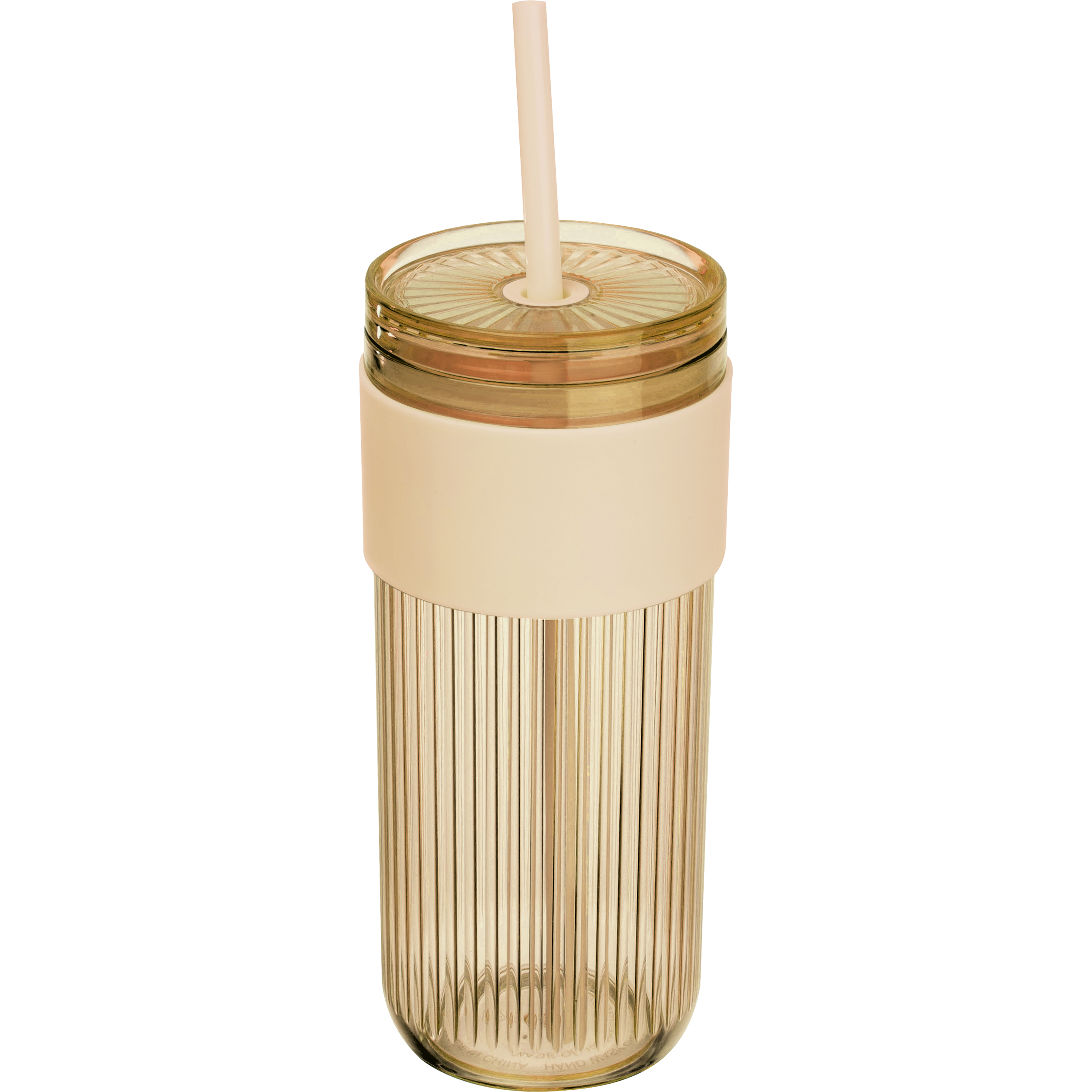 Kubek ze słomką 660 ml SOLEDAD P150892K beżowy