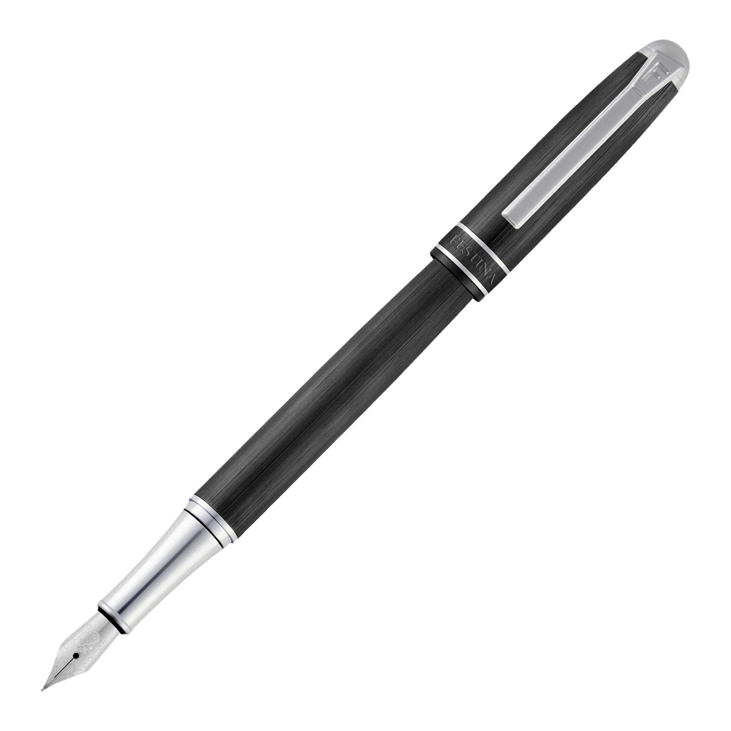 Pióro wieczne Classicals Brushed Black & Chrome P153357P