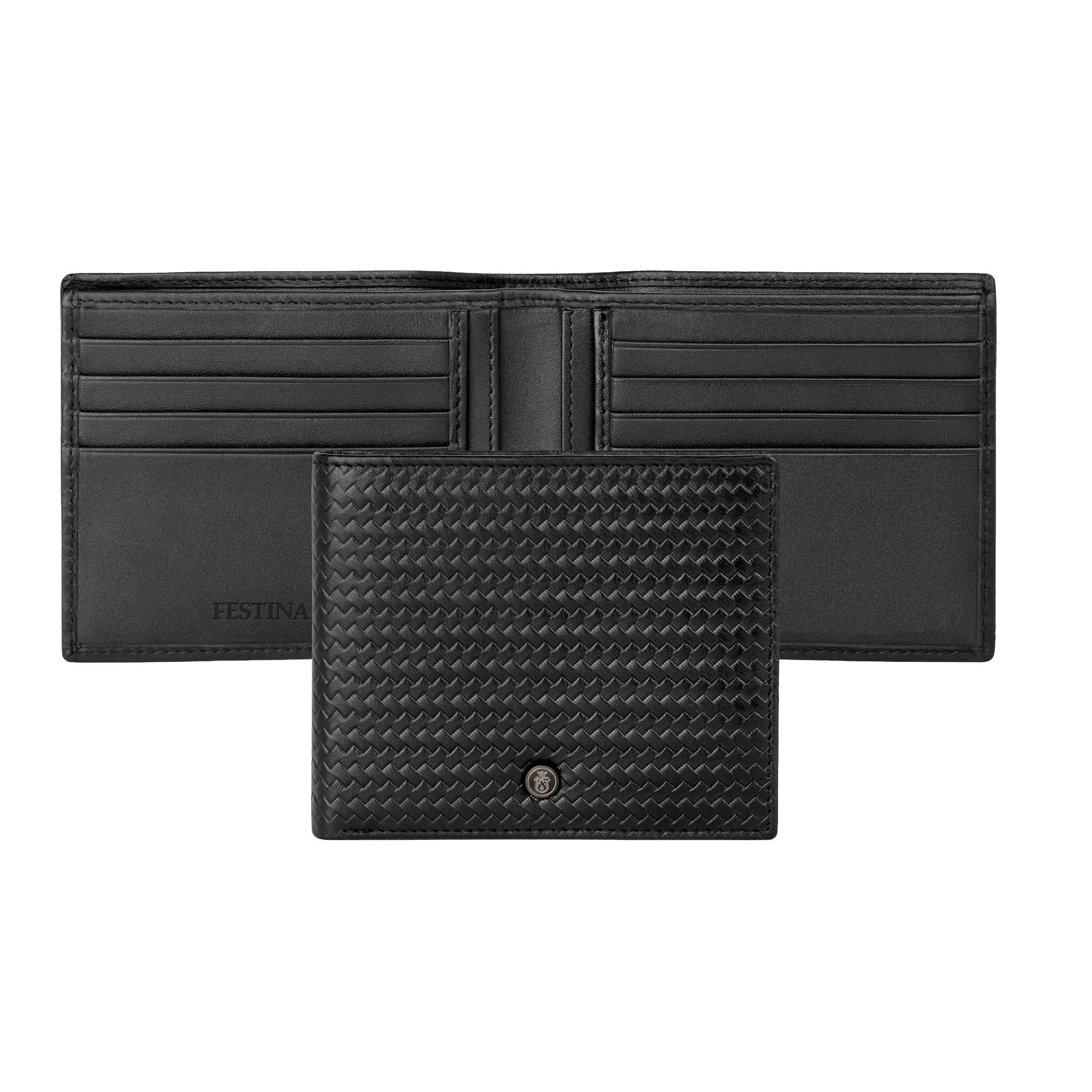 Portfel na karty Interlace Czarny P153333P PM-FLW629A