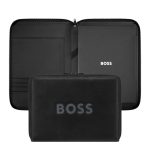 Teczka konferencyjna zip A4 Boss Cut Out Czarny & Szary P153656P 