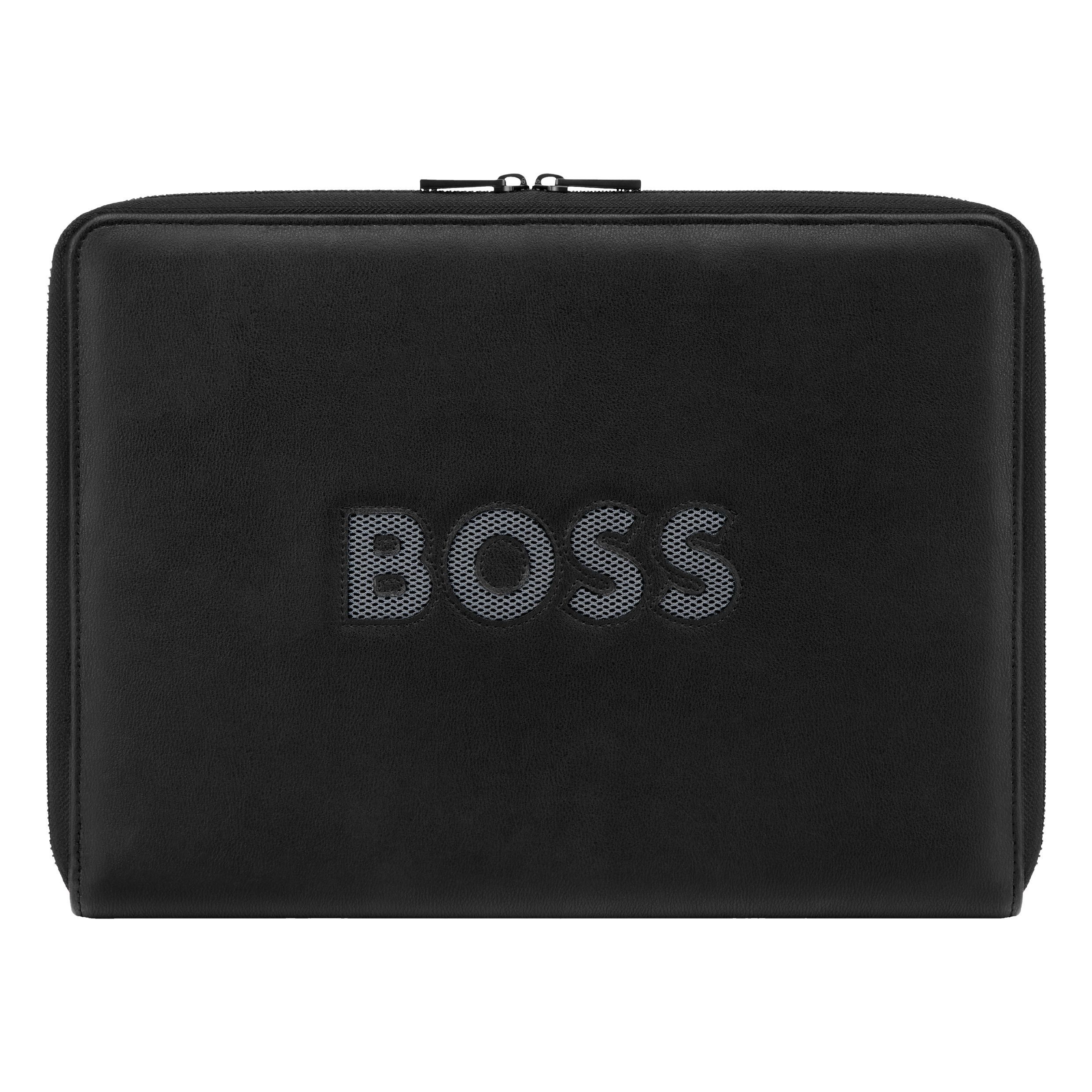 Teczka konferencyjna zip A4 Boss Cut Out Czarny & Szary P153656P