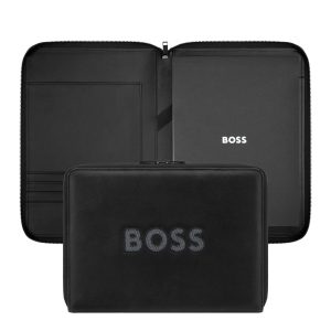 Teczka konferencyjna zip A4 Boss Cut Out Czarny & Szary P153656P 