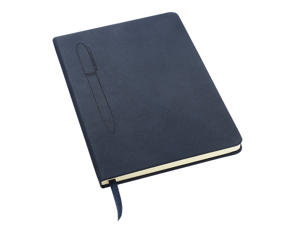 Magnetyczny notes z długopisem P049837J granatowy