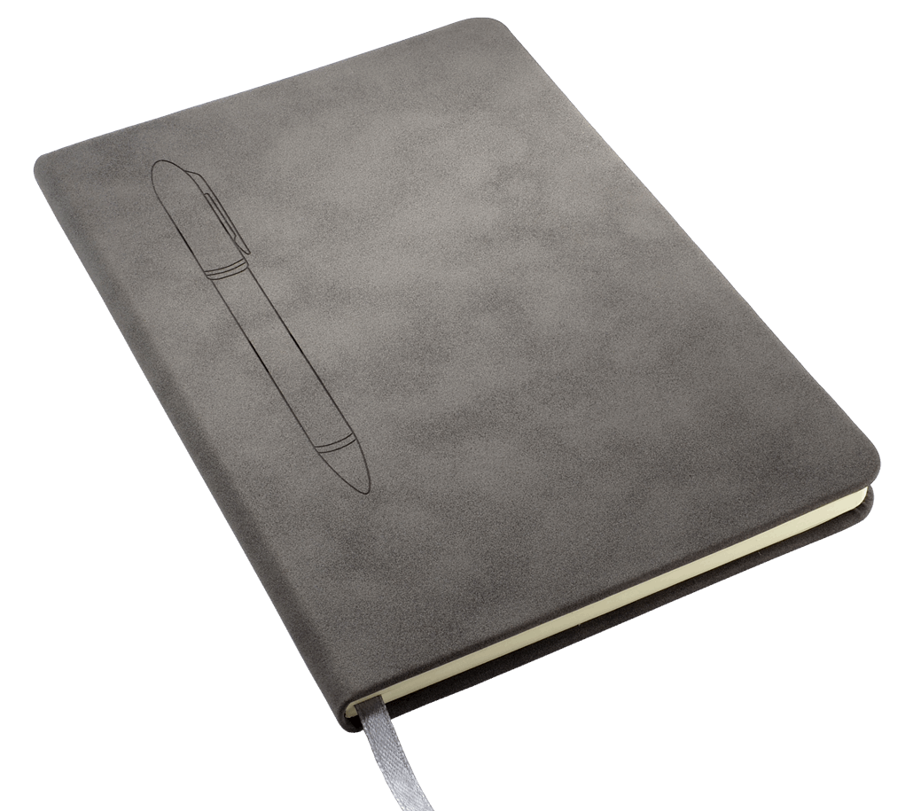 Magnetyczny notes z długopisem P049837J szary / ciemny