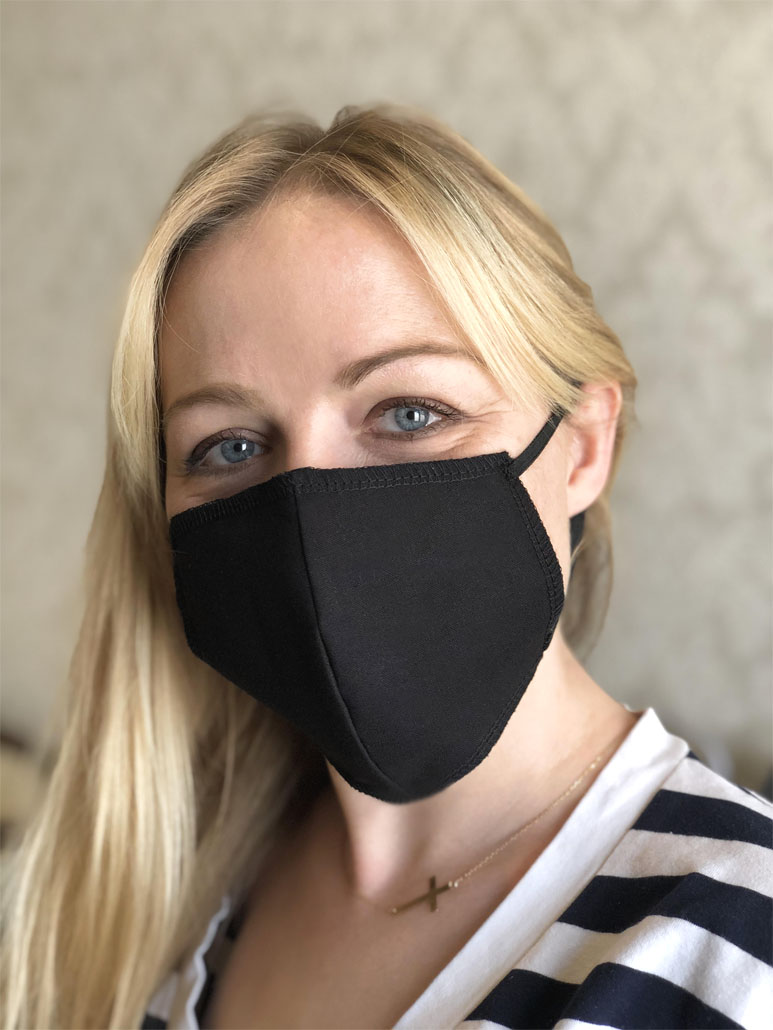 Maseczka bawełniana BLACK-BLACK P054592J