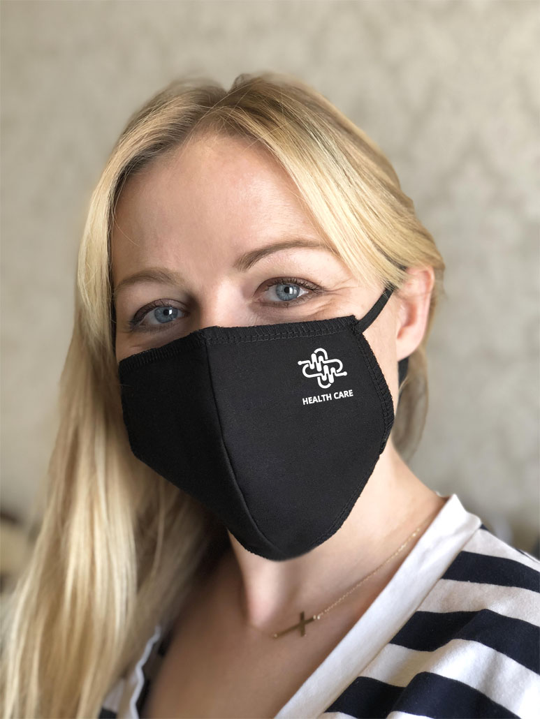 Maseczka bawełniana BLACK-BLACK P054592J