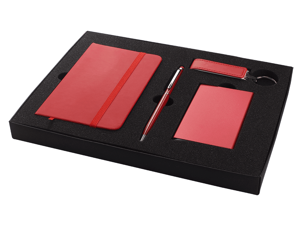 Zestaw notes, długopis, etui RFID i pendrive USB P064784J