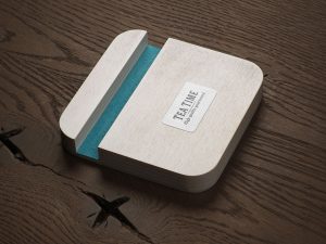 Drewniana podstawka pod telefon P065282J 