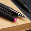 Zestaw piór z Agatem Magenta P109653J
