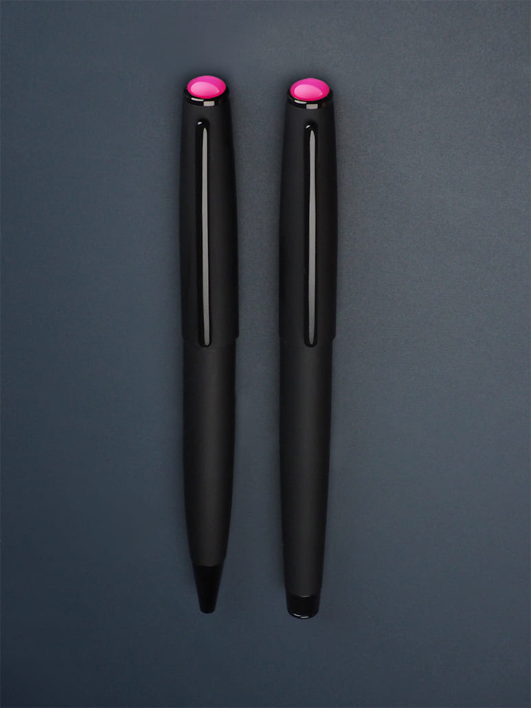 Zestaw piór z Agatem Magenta P109653J