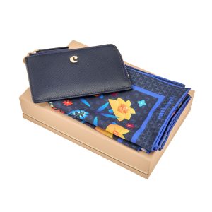 Zestaw Cacharel Granatowy (etui na karty i szal) P153301P 