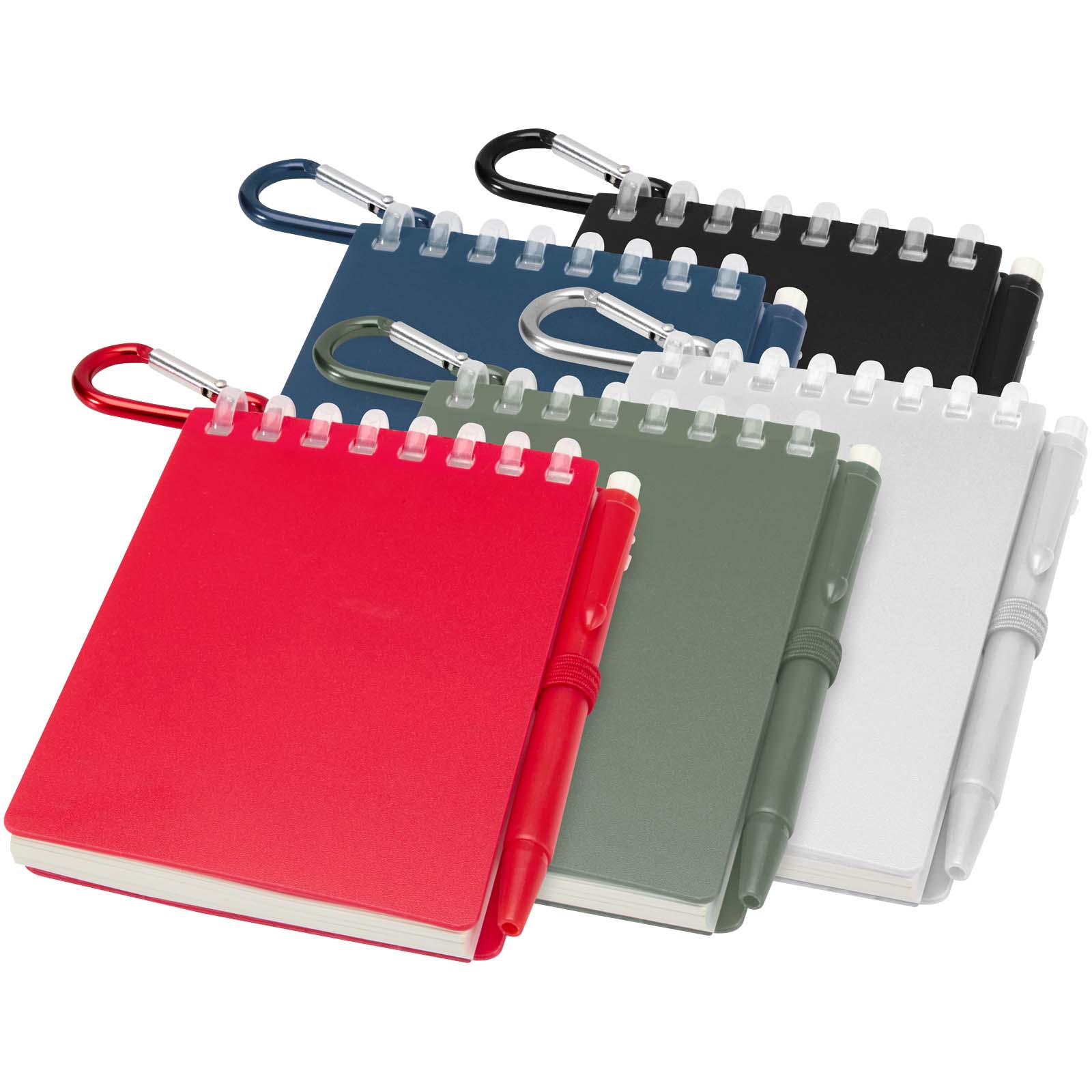 Lig Mini outdoorowy zestaw z notatnikiem w miękkiej okładce z tworzyw sztucznych pochodzących z recyklingu i długopisem (nieb P148797C PFC-107051-W