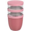 Mepal Ellipse 3-częściowy izolowany pojemnik na lunch o pojemności 500 ml + 2 x 200 ml P157593C malinowy