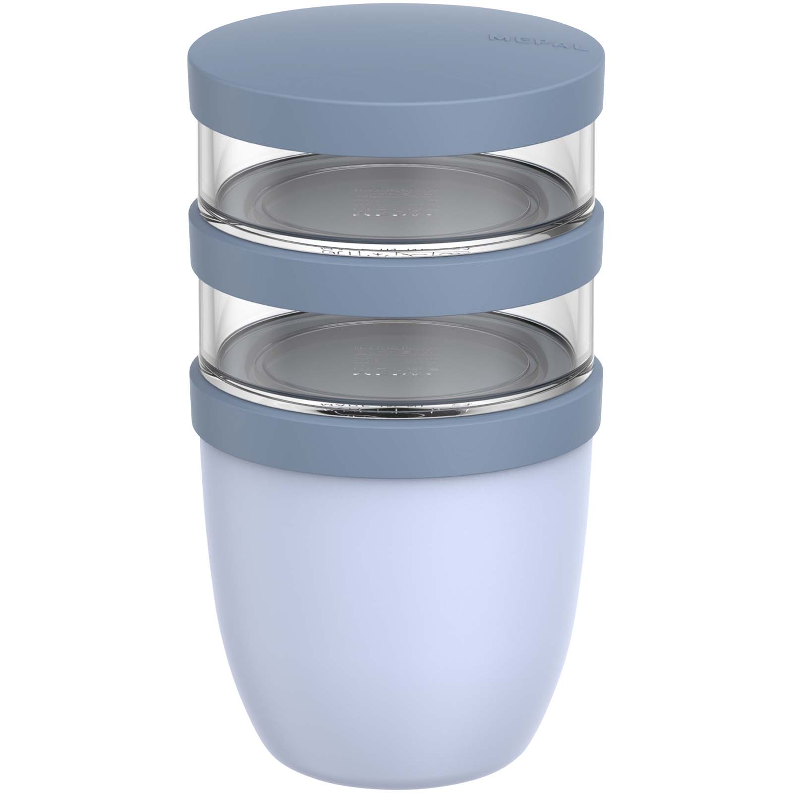 Mepal Ellipse 3-częściowy izolowany pojemnik na lunch o pojemności 500 ml + 2 x 200 ml P157593C niebieski