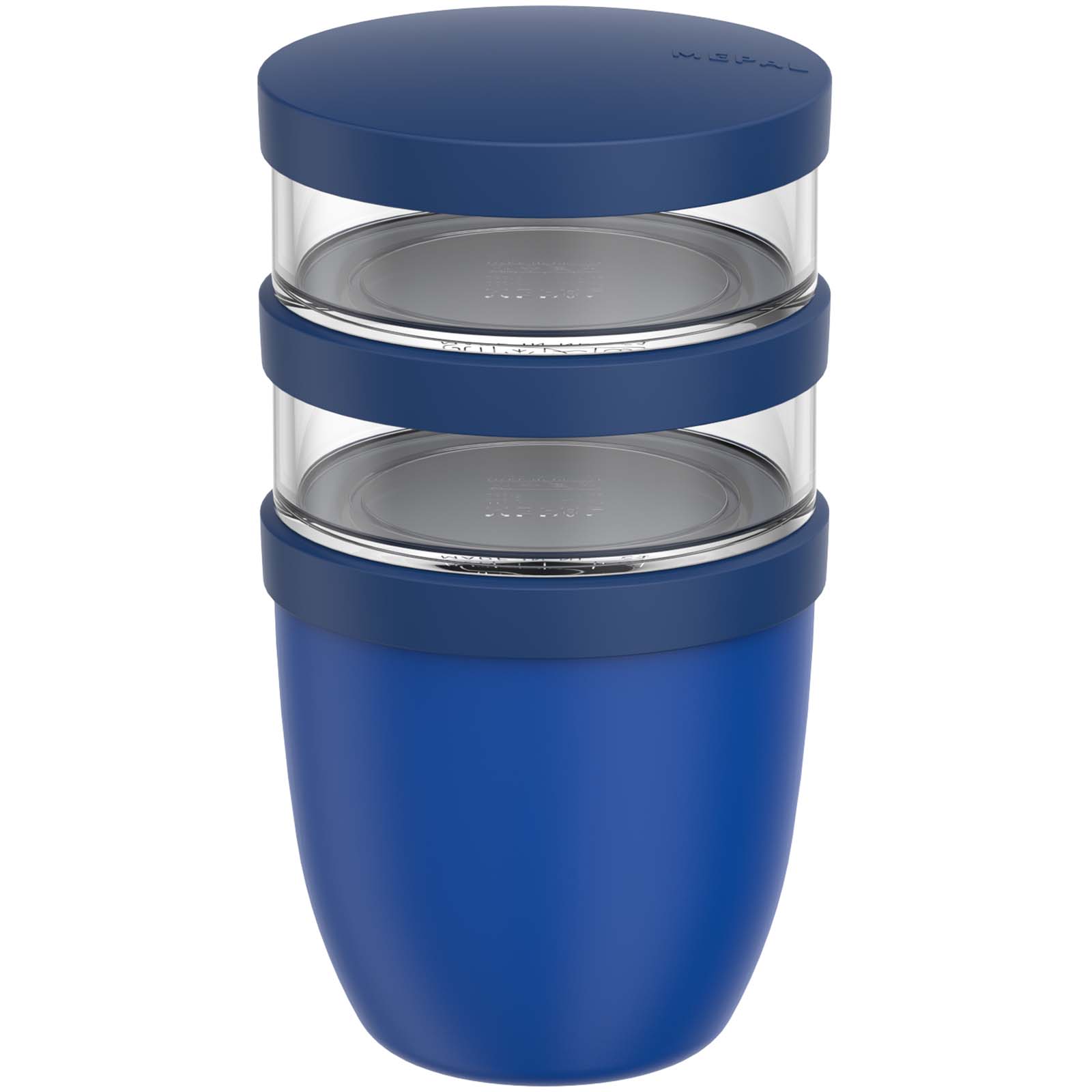 Mepal Ellipse 3-częściowy izolowany pojemnik na lunch o pojemności 500 ml + 2 x 200 ml P157593C żywy błękit