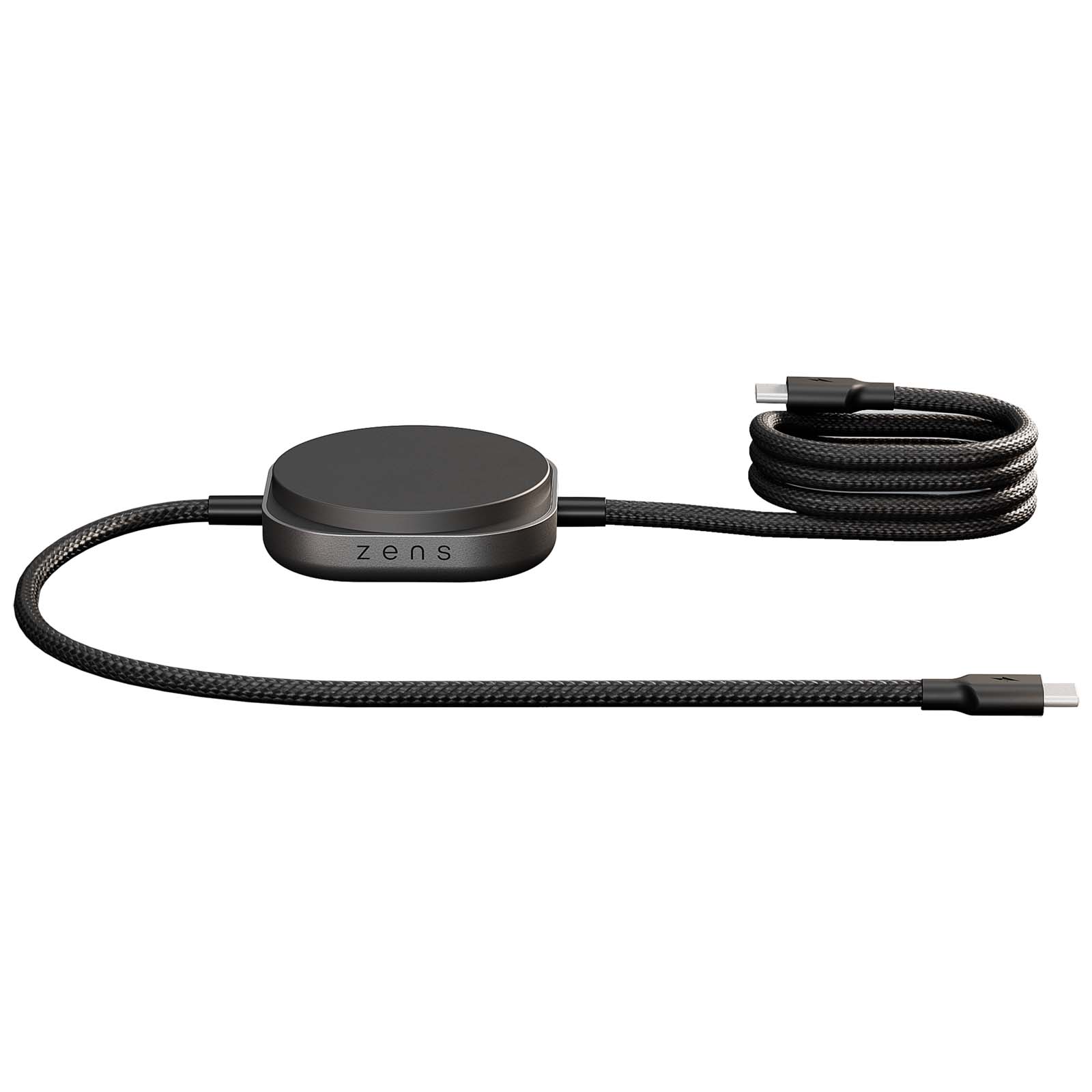 Zens Pro 2 kabel ładujący USB-C 2 w 1 o mocy 240 W P157691C czarny