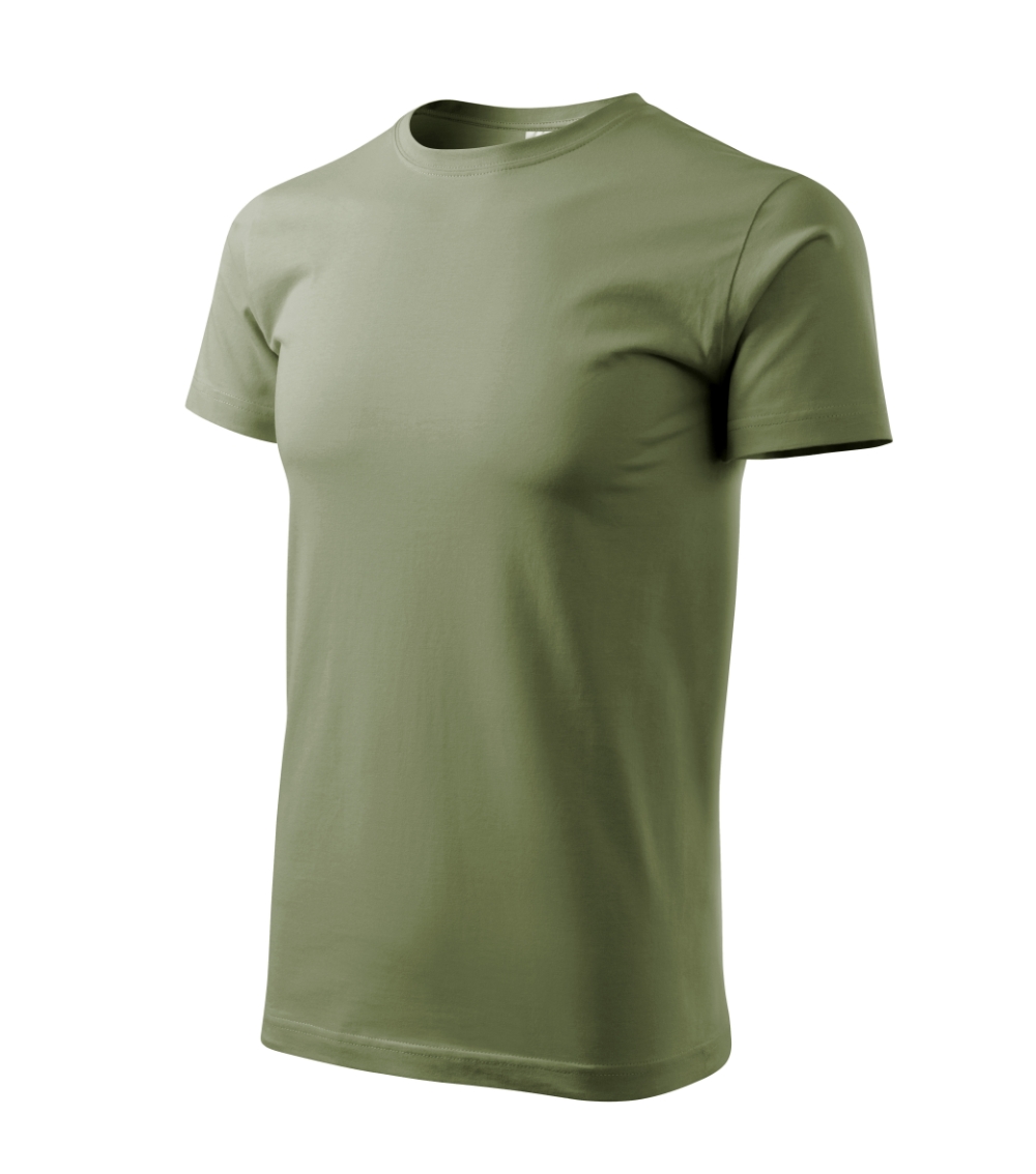 Koszulka męska Basic P020690F jasny khaki