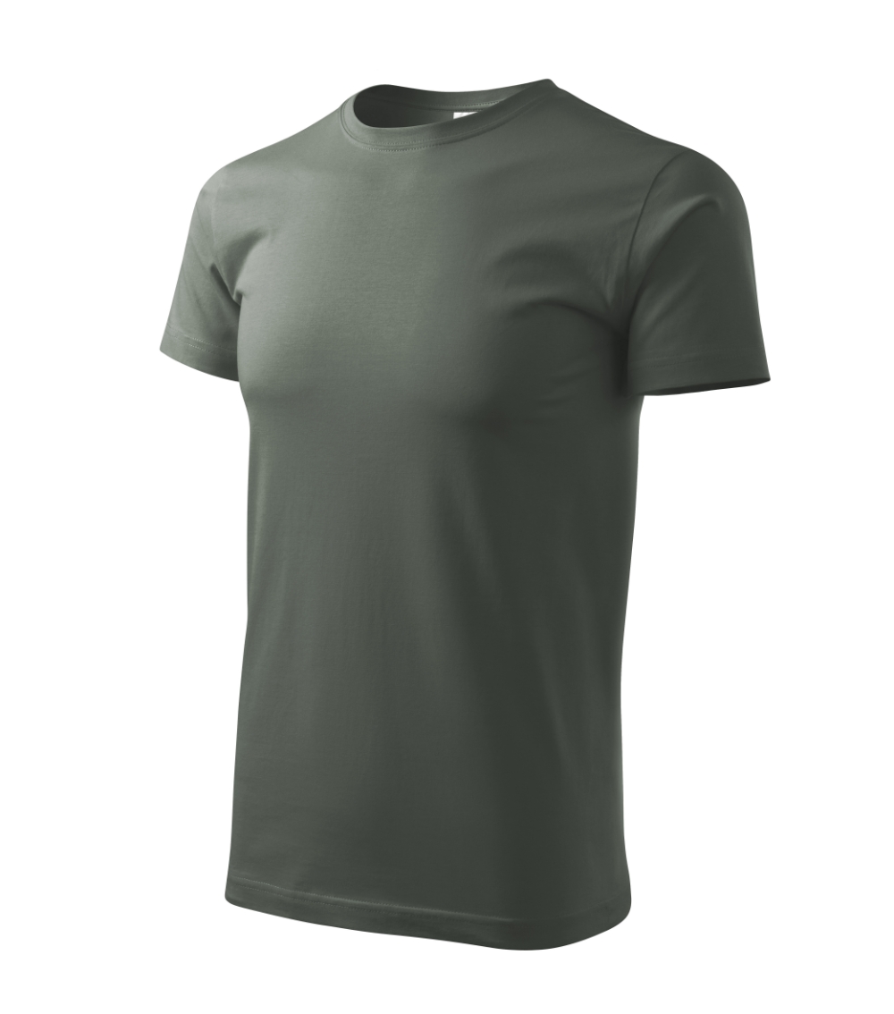 Koszulka męska Basic P020690F ciemny khaki