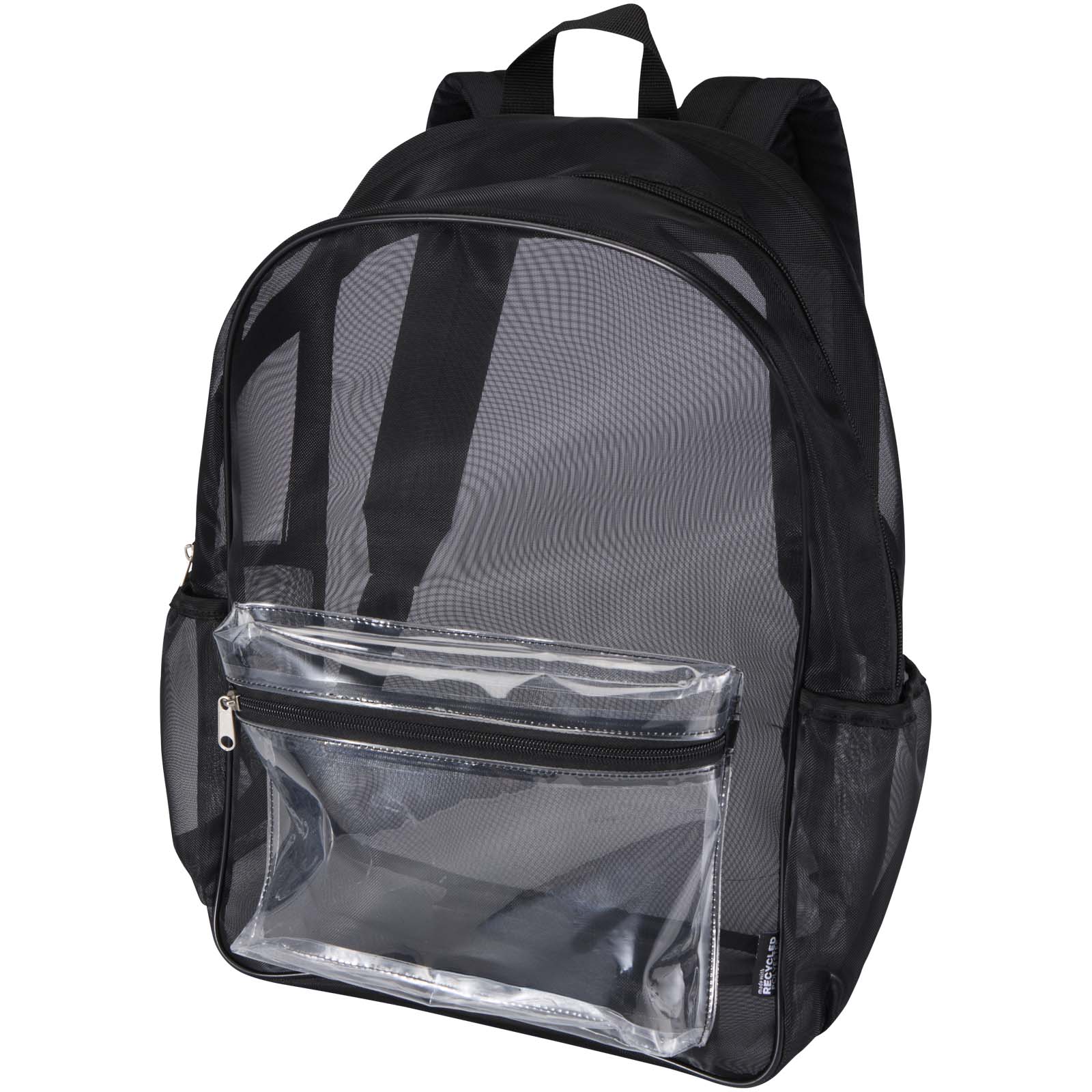 Mesh plecak z recyklingu z certyfikatem GRS o pojemności 18 l P157035C czarny