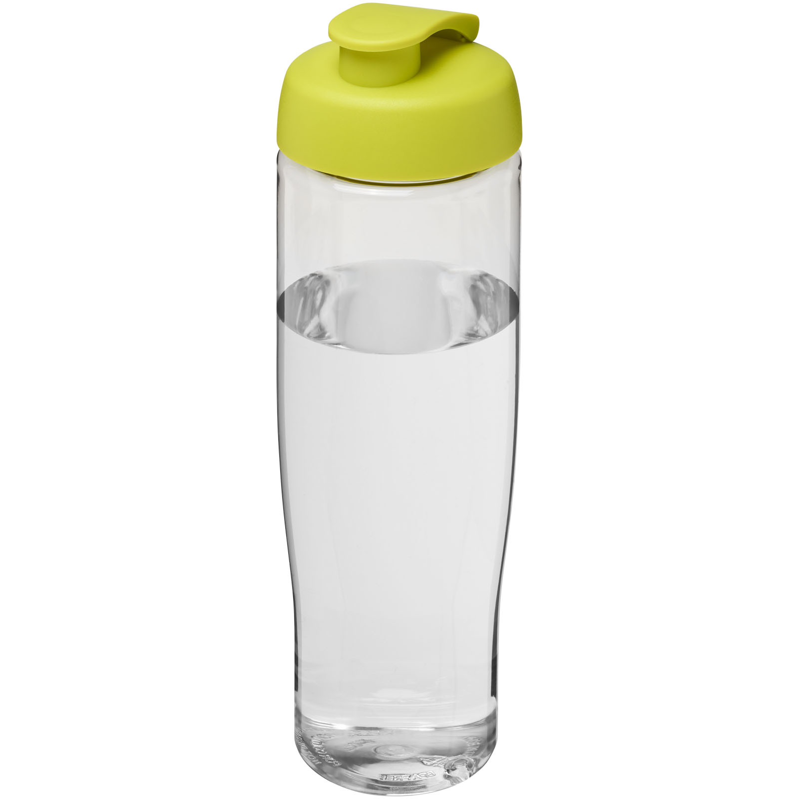 Bidon H2O Tempo® o pojemności 700 ml z wieczkiem zaciskowym P069127C przezroczysty / limonka