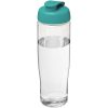 Bidon H2O Tempo® o pojemności 700 ml z wieczkiem zaciskowym P069127C przezroczysty / błękitny