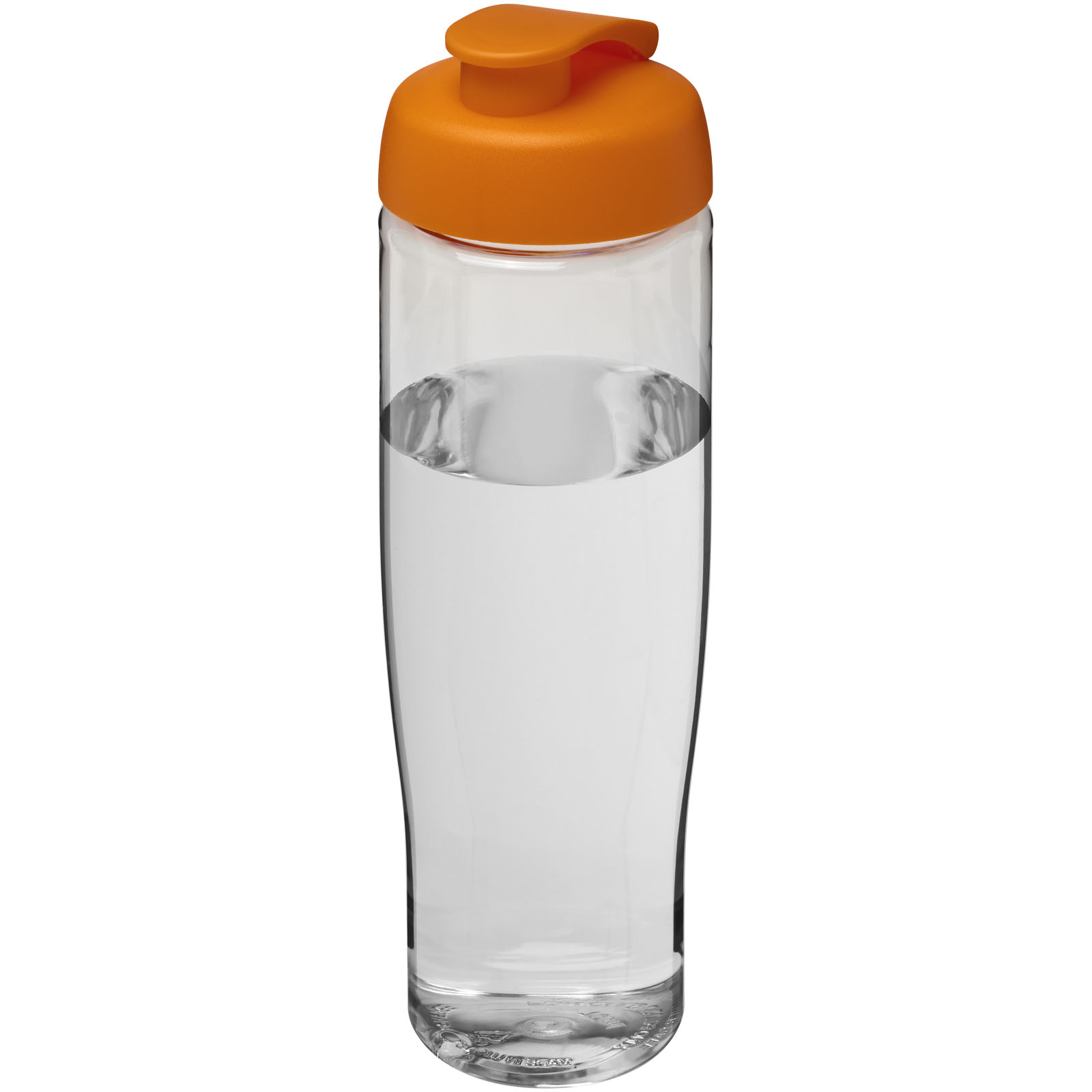 Bidon H2O Tempo® o pojemności 700 ml z wieczkiem zaciskowym P069127C przezroczysty / pomarańczowy