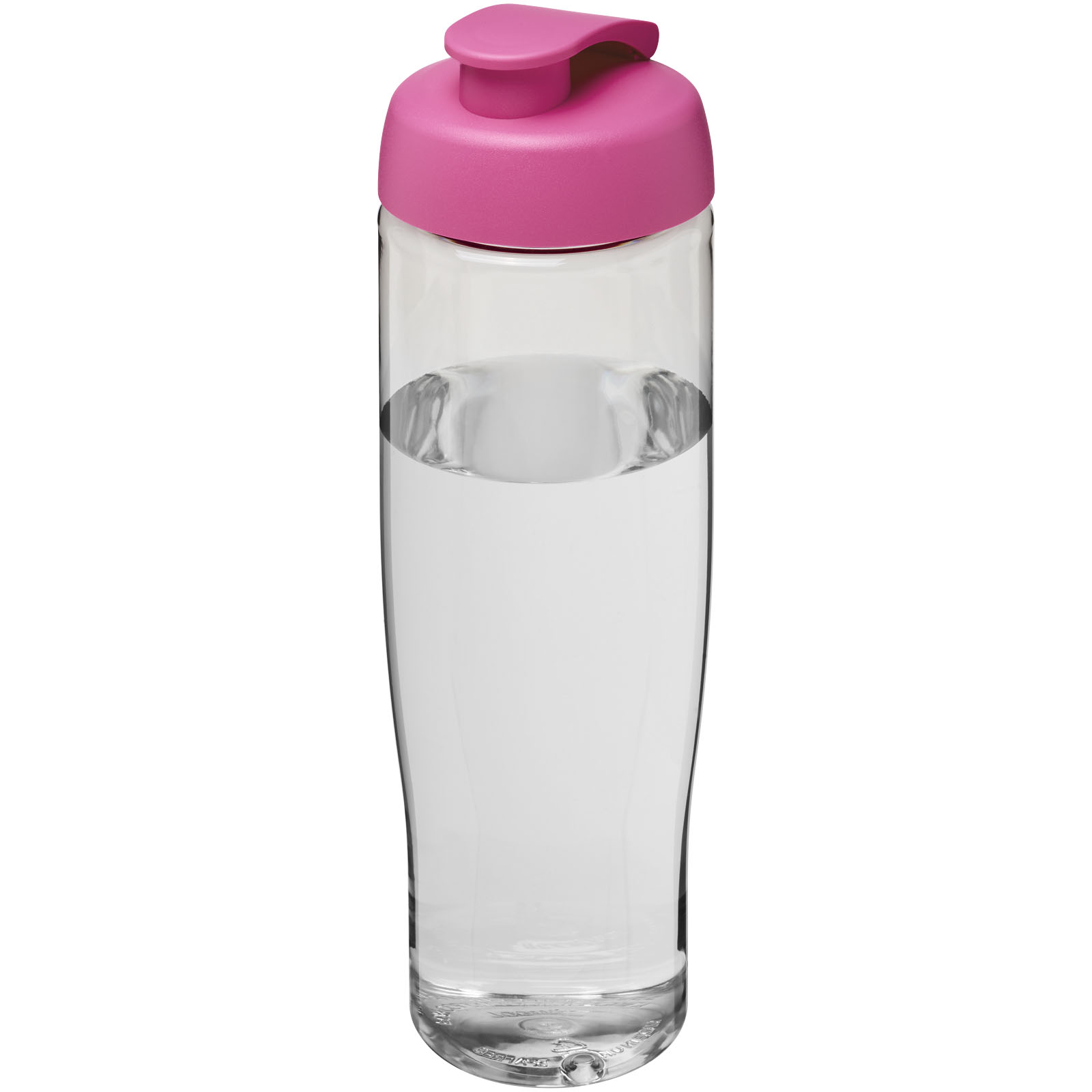Bidon H2O Tempo® o pojemności 700 ml z wieczkiem zaciskowym P069127C przezroczysty / różowy