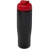 Bidon H2O Tempo® o pojemności 700 ml z wieczkiem zaciskowym P069127C czarny / czerwony
