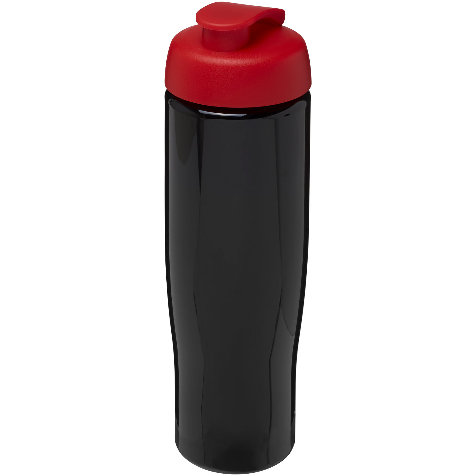 Bidon H2O Tempo® o pojemności 700 ml z wieczkiem zaciskowym P069127C czarny / czerwony