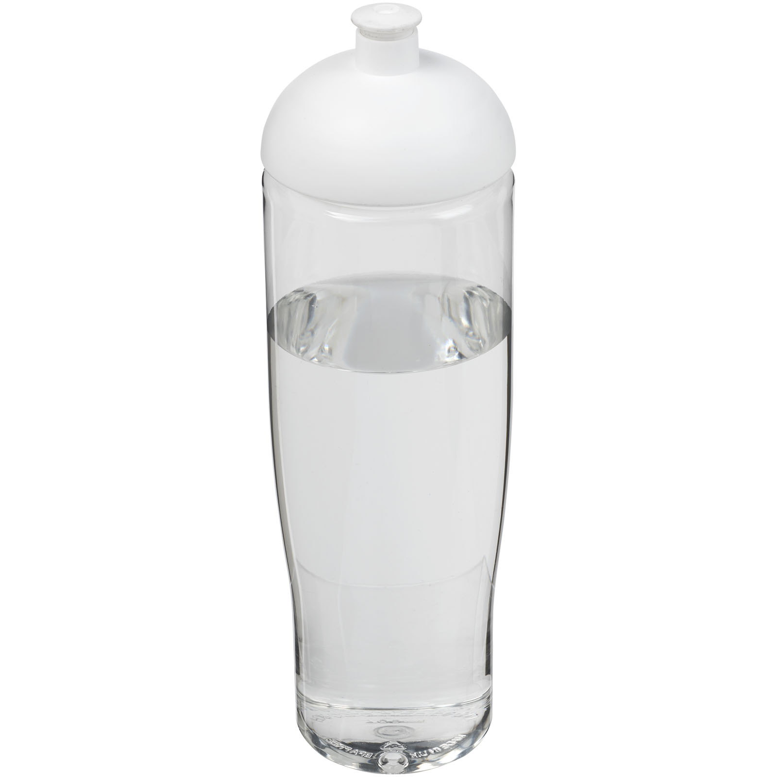 Bidon H2O Tempo® o pojemności 700 ml z wypukłym wieczkiem P069153C przezroczysty / biały
