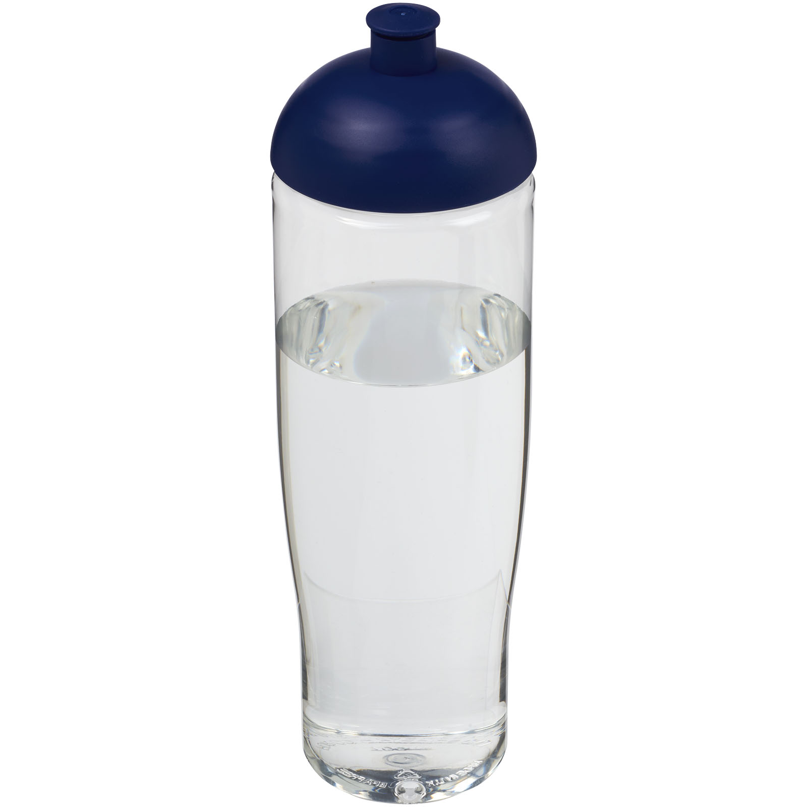 Bidon H2O Tempo® o pojemności 700 ml z wypukłym wieczkiem P069153C przezroczysty / niebieski
