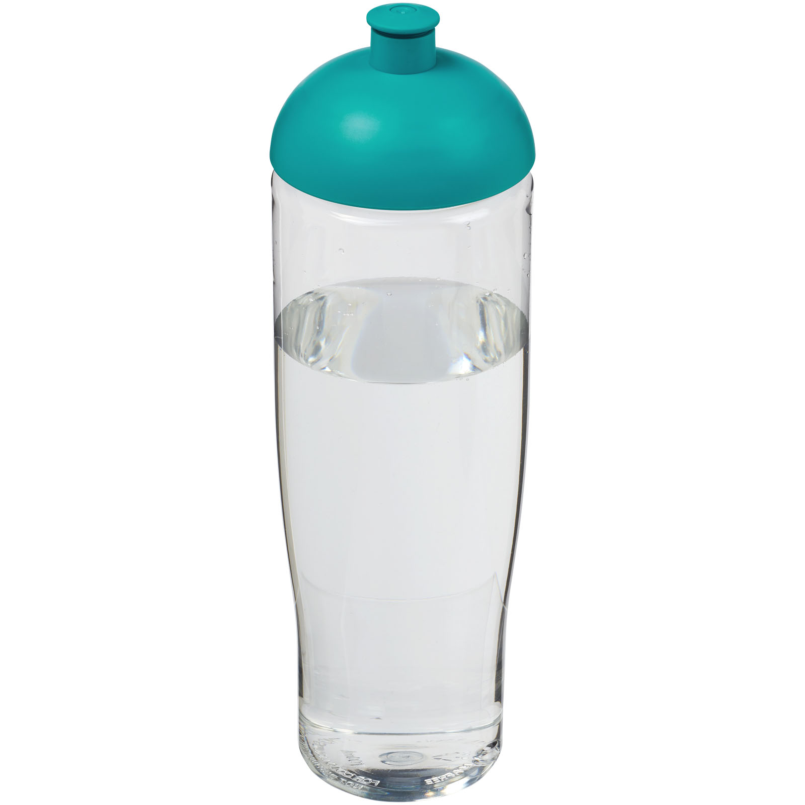 Bidon H2O Tempo® o pojemności 700 ml z wypukłym wieczkiem P069153C przezroczysty / błękitny