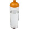 Bidon H2O Tempo® o pojemności 700 ml z wypukłym wieczkiem P069153C przezroczysty / pomarańczowy