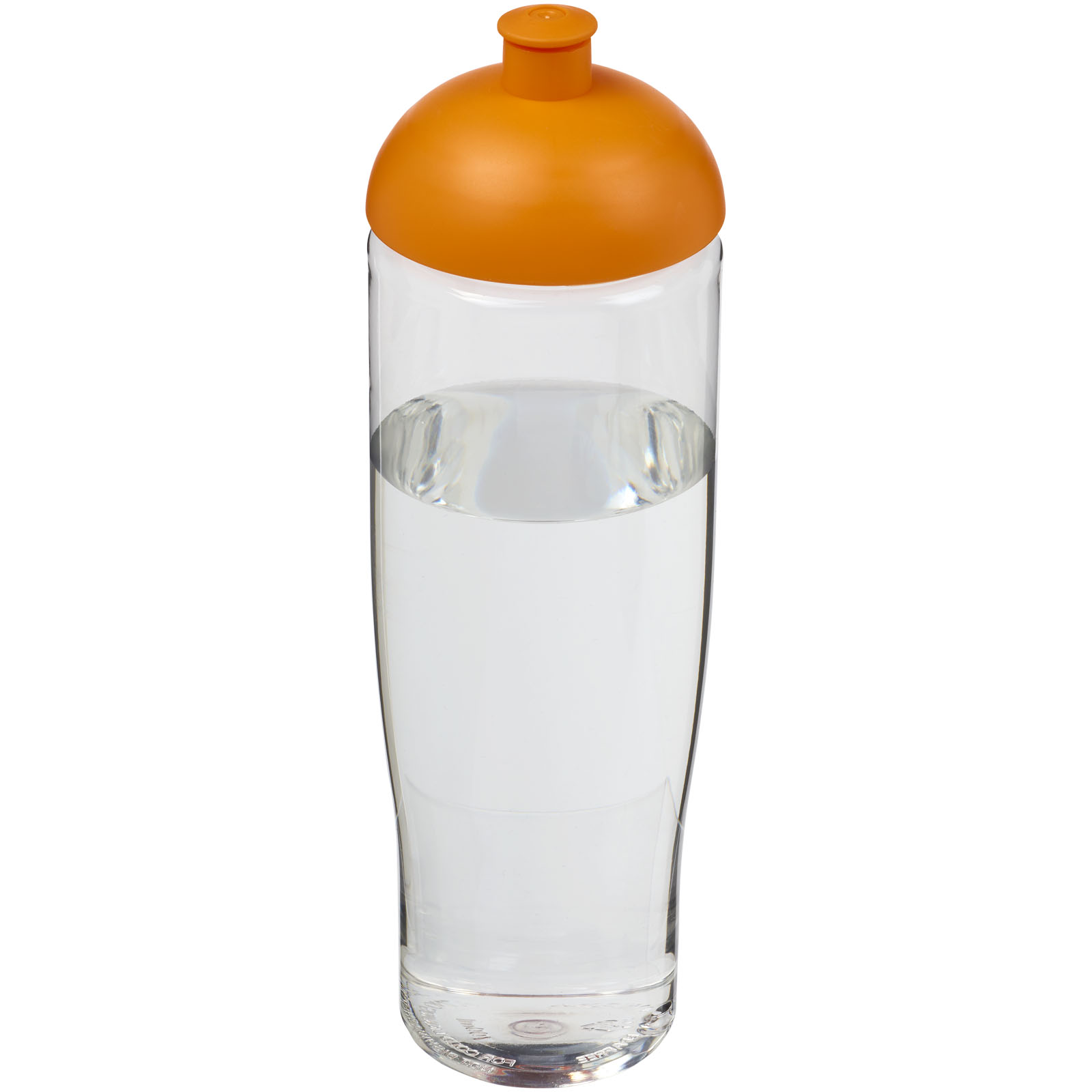Bidon H2O Tempo® o pojemności 700 ml z wypukłym wieczkiem P069153C przezroczysty / pomarańczowy