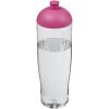 Bidon H2O Tempo® o pojemności 700 ml z wypukłym wieczkiem P069153C przezroczysty / różowy