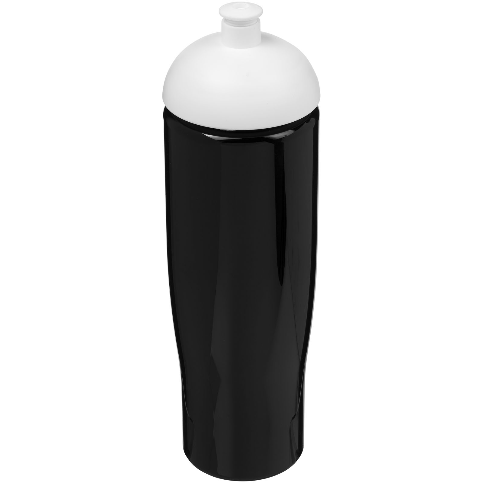 Bidon H2O Tempo® o pojemności 700 ml z wypukłym wieczkiem P069153C czarny / biały