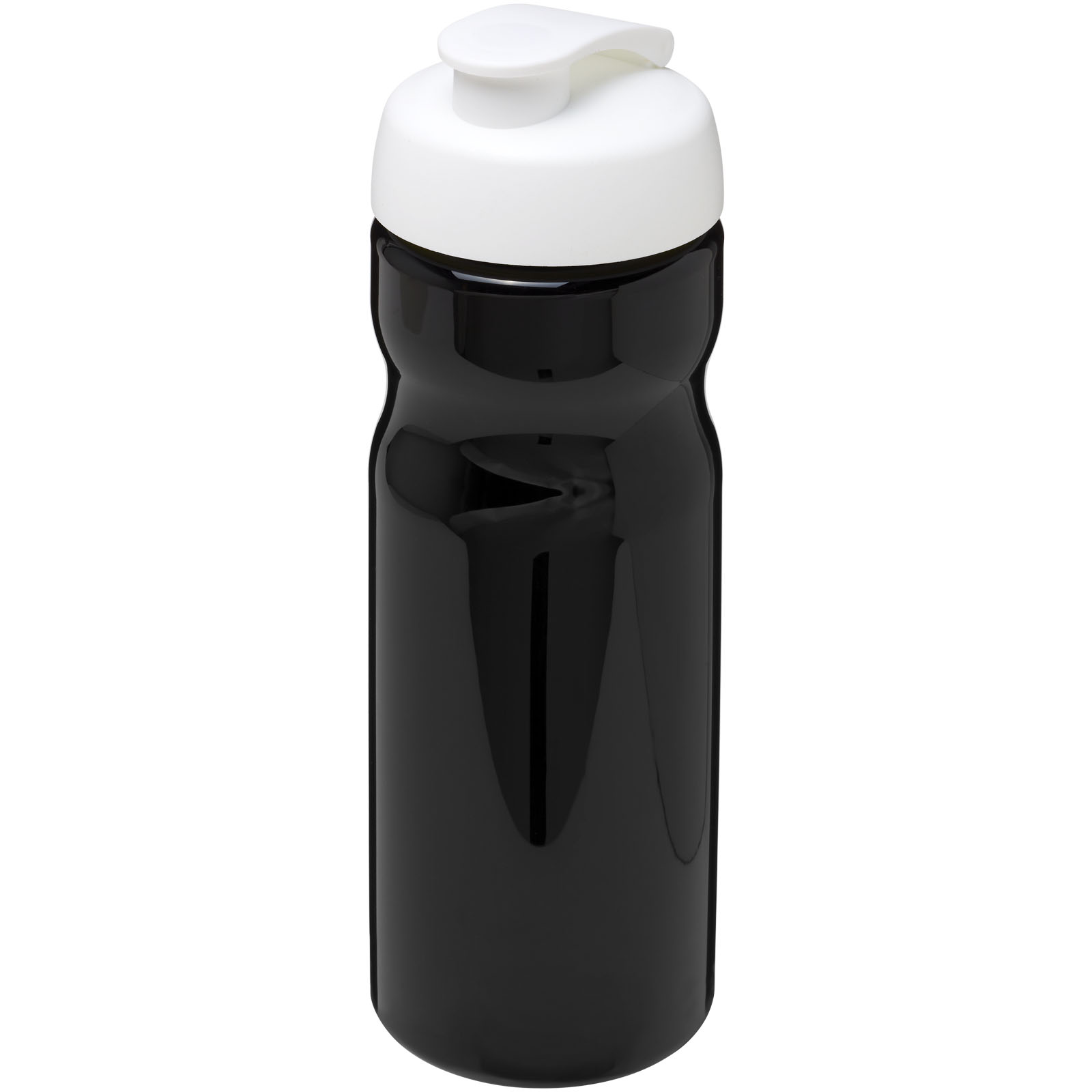 Bidon H2O Base® o pojemności 650 ml z wieczkiem zaciskowym P069202C czarny / biały