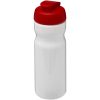 Bidon H2O Base® o pojemności 650 ml z wieczkiem zaciskowym P069202C biały / czerwony