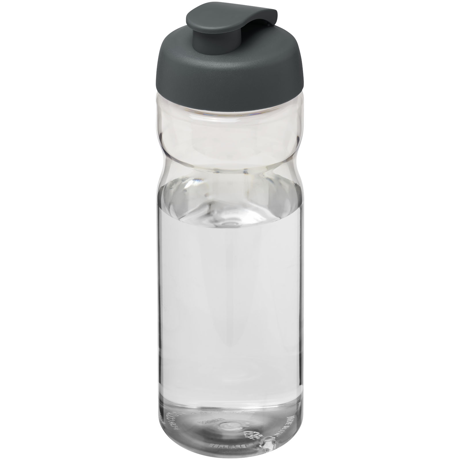 Bidon H2O Base® o pojemności 650 ml z wieczkiem zaciskowym P069202C przezroczysty / szary