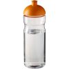 Bidon H2O Base® o pojemności 650 ml z wypukłym wieczkiem P069240C przezroczysty / pomarańczowy