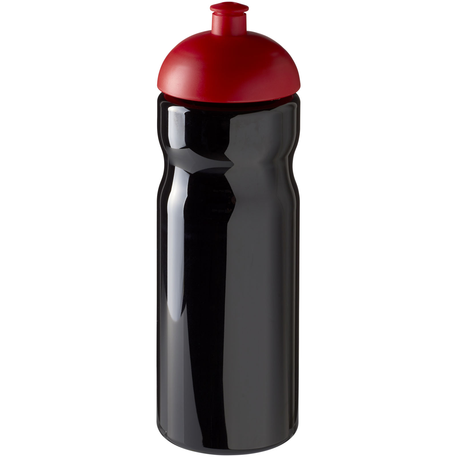 Bidon H2O Base® o pojemności 650 ml z wypukłym wieczkiem P069240C czarny / czerwony
