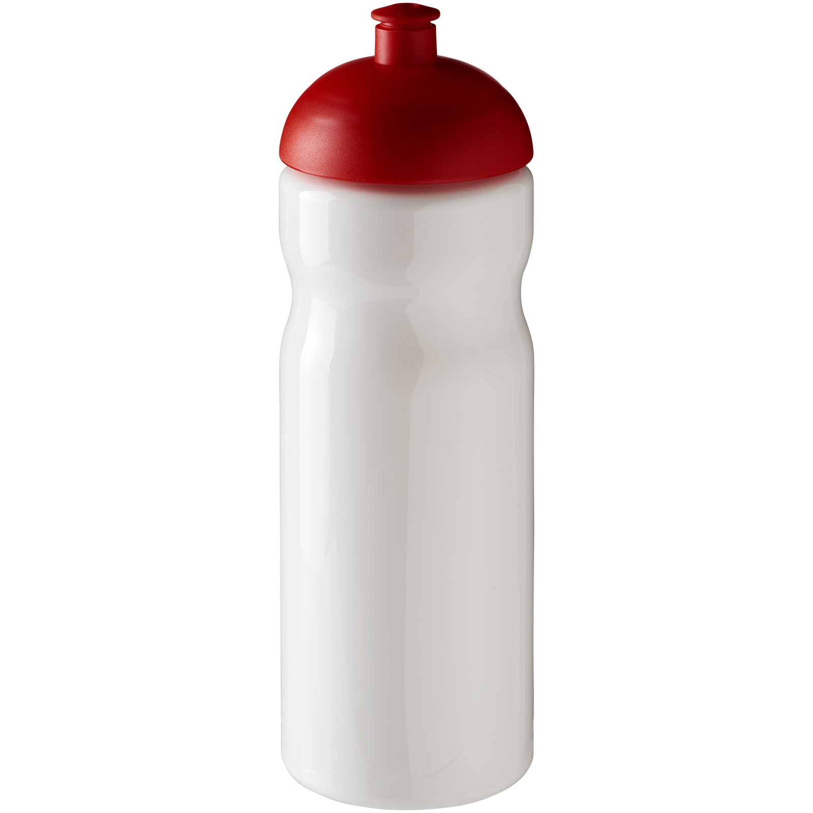 Bidon H2O Base® o pojemności 650 ml z wypukłym wieczkiem P069240C biały / czerwony
