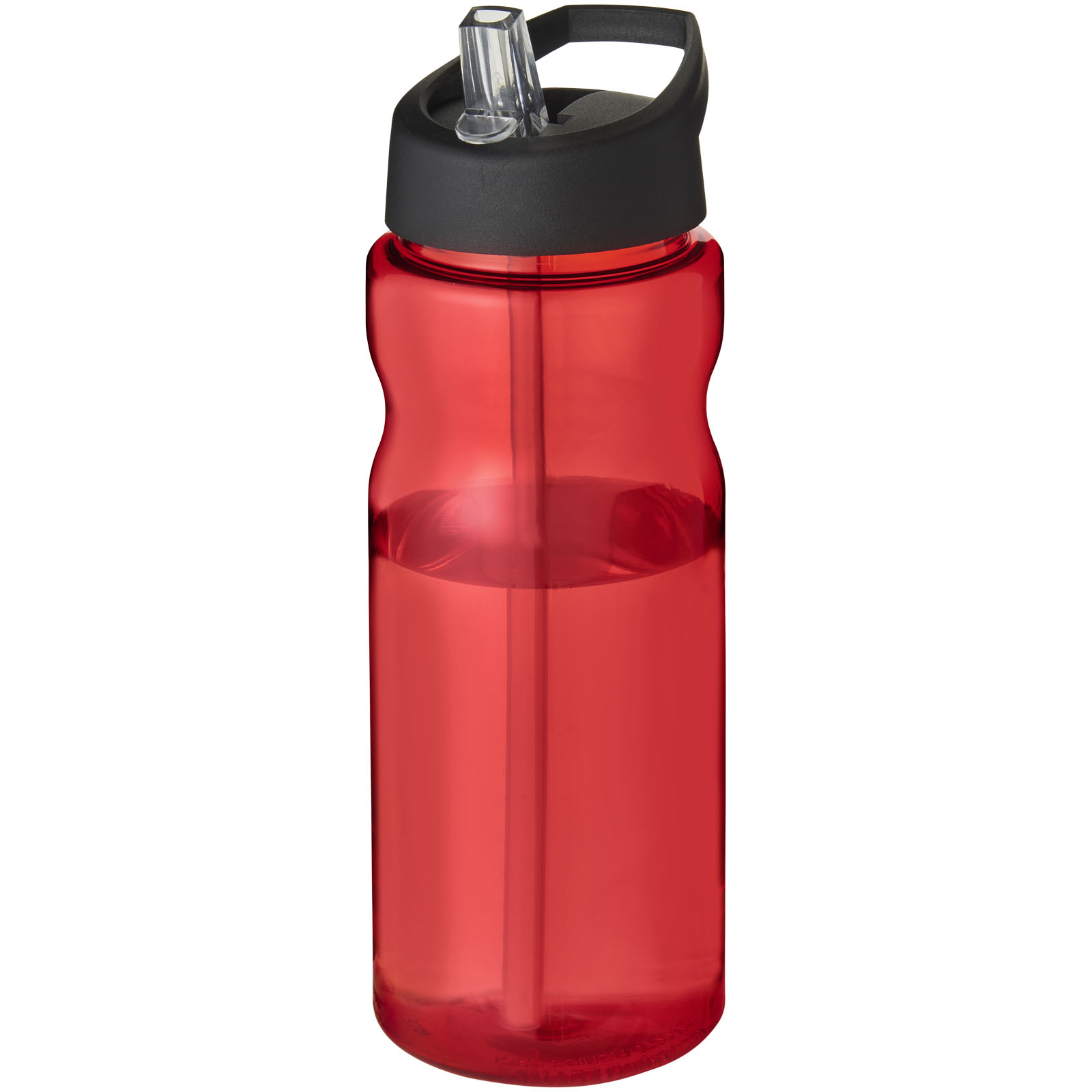 Bidon H2O Base® o pojemności 650 ml z wieczkiem z słomką P069269C czerwony / czarny