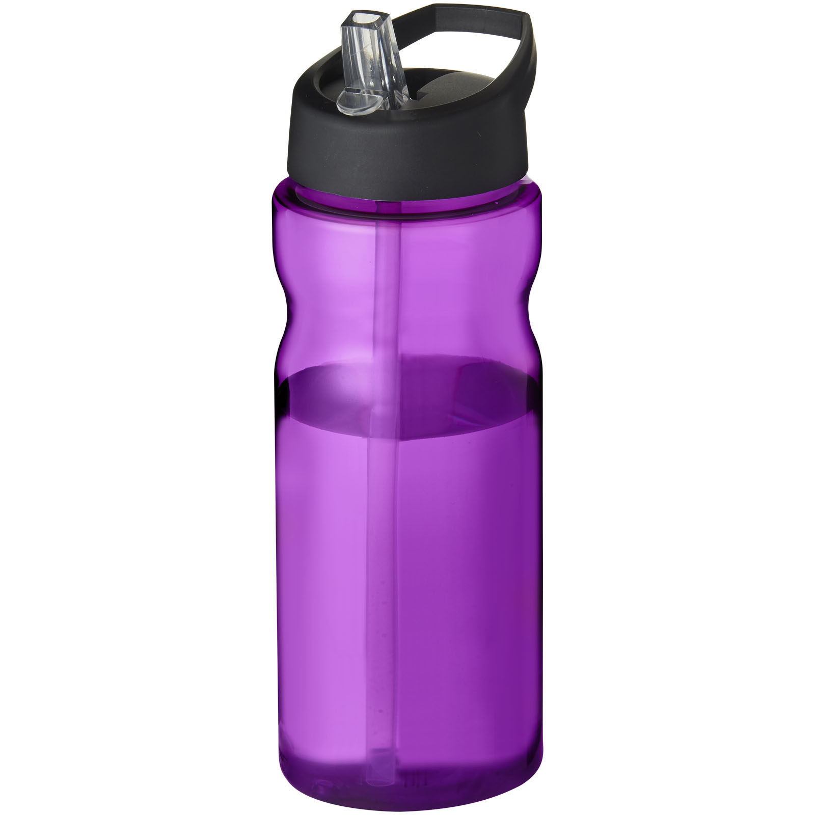 Bidon H2O Base® o pojemności 650 ml z wieczkiem z słomką P069269C fioletowy / czarny