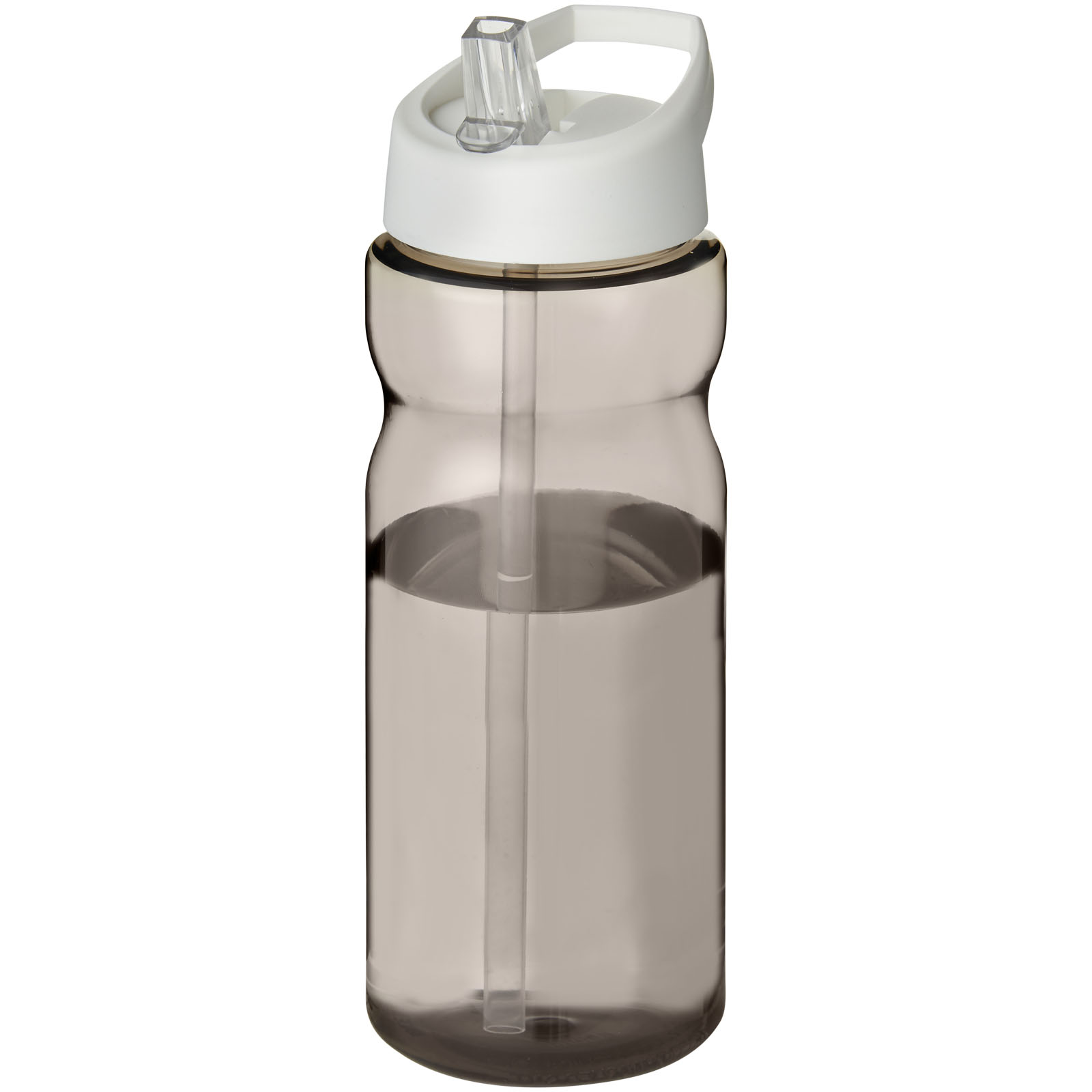 Bidon H2O Base® o pojemności 650 ml z wieczkiem z słomką P069269C ciemnografitowy / biały