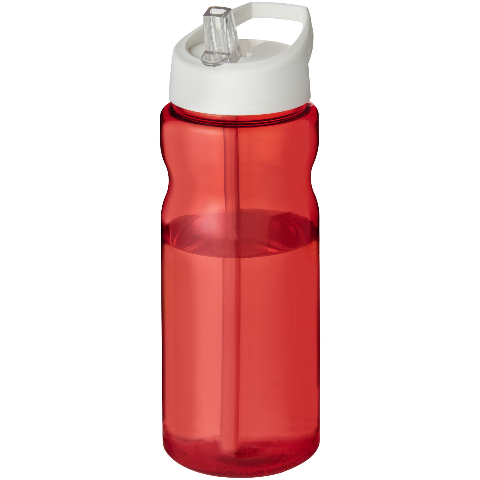 Bidon H2O Base® o pojemności 650 ml z wieczkiem z słomką P069269C czerwony / biały